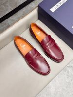 J.M.WESTON Purple calfskin Leather Shoes-J.M.WESTON Man Business Leather Shoes